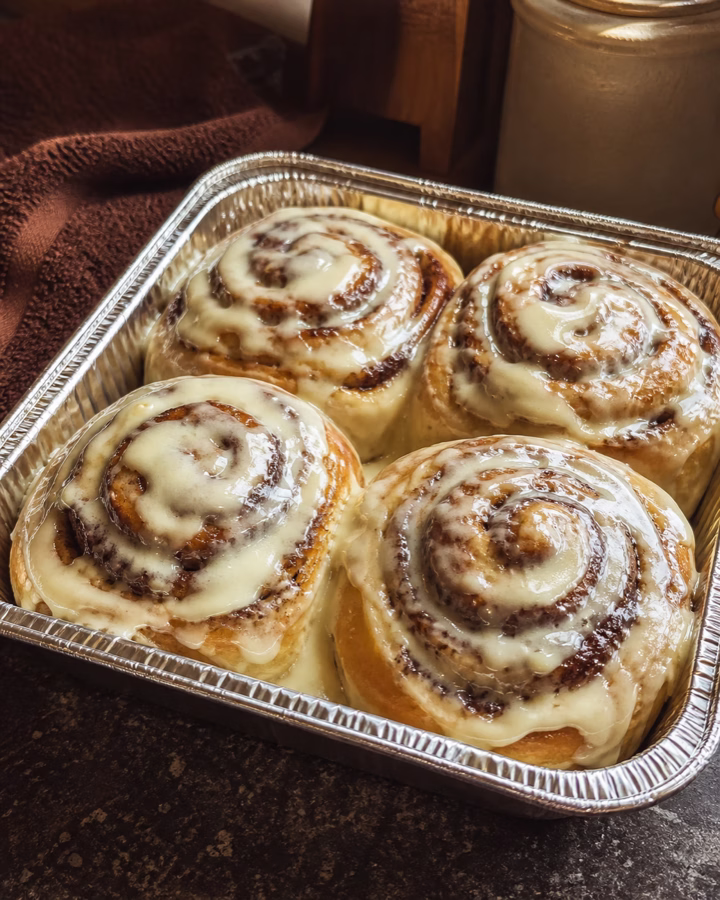 Illustrative cinnamon roll placeholder
